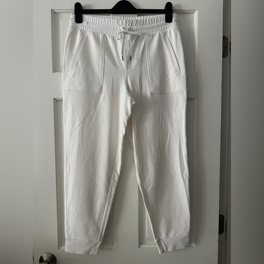 NWT T by Talbots White Cotton Modal Tie Waist Jogger Pants